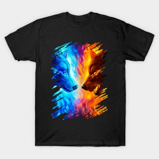 Ice and Fire Wolves T-Shirt